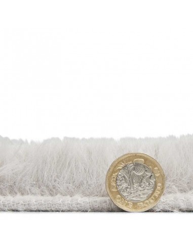 tappeto moderno Teddy Silver rotondo