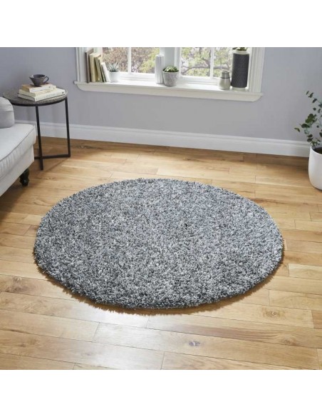 tappeto moderno Vista 3547 Silver rotondo