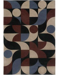 Tappeto moderno lavabile in lavatrice Deco Blue Copper - Collezione Art Deco - Carpet Decor - Turchia - 160x230 cm - 200x300 cm 