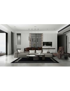 Tappeto moderno lavabile in lavatrice Form Dark della collezione Art Deco, brand Carpet Decor, provenienza Turchia, dimensioni 1 2