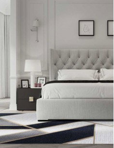 Tappeto moderno lavabile in lavatrice Gatsby Black, collezione Art Deco, dimensioni 160x230, 200x300 cm, spessore 0,8 cm, materi 2