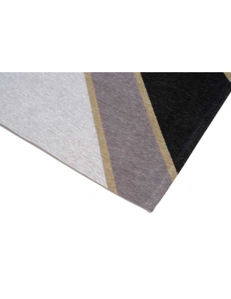 Tappeto moderno lavabile in lavatrice Gatsby Black, collezione Art Deco, dimensioni 160x230, 200x300 cm, spessore 0,8 cm, materi