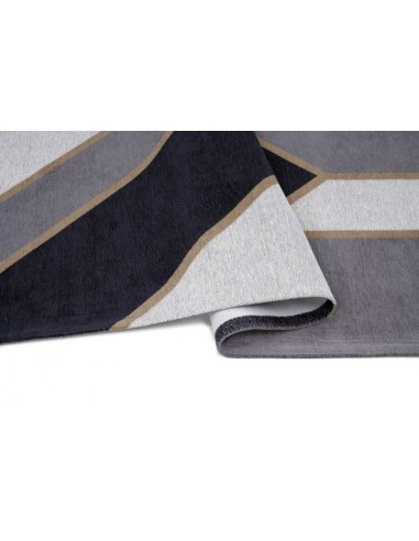 Tappeto moderno lavabile in lavatrice Gatsby Dark Blue della collezione Art Deco - Carpet Decor, 23% cotone 77% poliestere, lavo