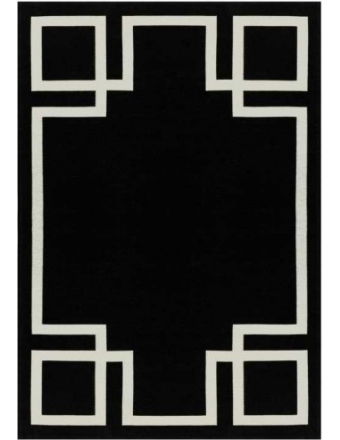 Tappeto moderno lavabile in lavatrice Hampton Black - Collezione Art Deco - Carpet Decor - 160x230 cm - 200x300 cm - 23% cotone 