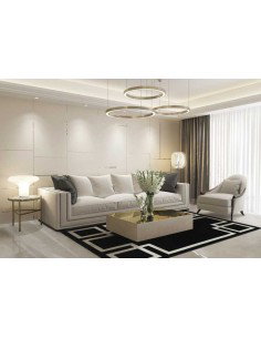 Tappeto moderno lavabile in lavatrice Hampton Black - Collezione Art Deco - Carpet Decor - 160x230 cm - 200x300 cm - 23% cotone  2