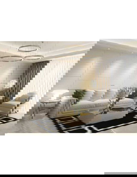 Tappeto moderno lavabile in lavatrice Hampton Black - Collezione Art Deco - Carpet Decor - 160x230 cm - 200x300 cm - 23% cotone 