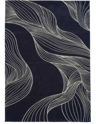 Tappeto moderno lavabile in lavatrice Neptun Blue della collezione Art Deco - Carpet Decor