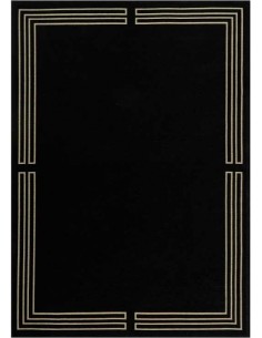 Tappeto moderno lavabile in lavatrice Royal Black della collezione Art Deco - Carpet Decor