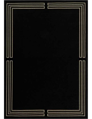 Tappeto moderno lavabile in lavatrice Royal Black della collezione Art Deco - Carpet Decor