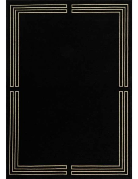 Tappeto moderno lavabile in lavatrice Royal Black della collezione Art Deco - Carpet Decor
