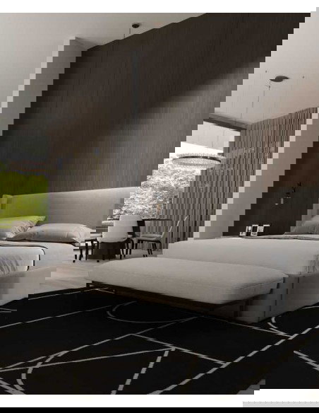 Tappeto moderno lavabile in lavatrice Signet Black collezione Art Deco Carpet Decor 160x230 200x300 23% cotone 77% poliestere Tu