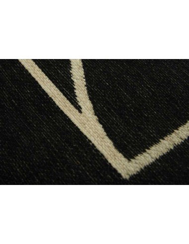 Tappeto moderno lavabile in lavatrice Signet Black collezione Art Deco Carpet Decor 160x230 200x300 23% cotone 77% poliestere Tu