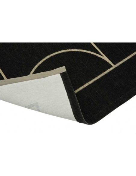 Tappeto moderno lavabile in lavatrice Signet Black collezione Art Deco Carpet Decor 160x230 200x300 23% cotone 77% poliestere Tu