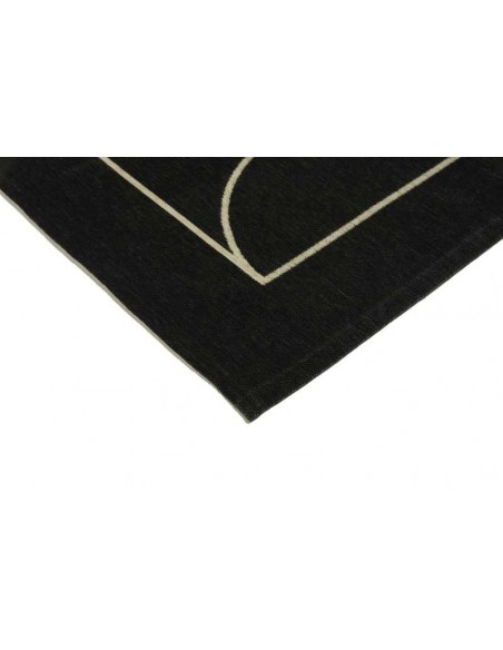 Tappeto moderno lavabile in lavatrice Signet Black collezione Art Deco Carpet Decor 160x230 200x300 23% cotone 77% poliestere Tu