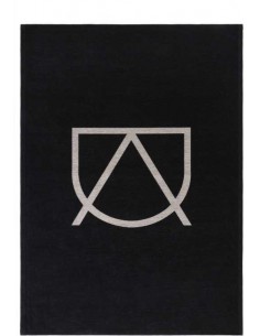 Tappeto moderno lavabile in lavatrice Signum Black della collezione Art Deco - Carpet Decor, dimensioni disponibili 160x230, 200