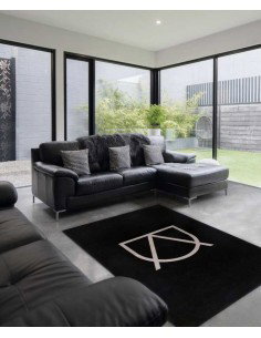 Tappeto moderno lavabile in lavatrice Signum Black della collezione Art Deco - Carpet Decor, dimensioni disponibili 160x230, 200 2