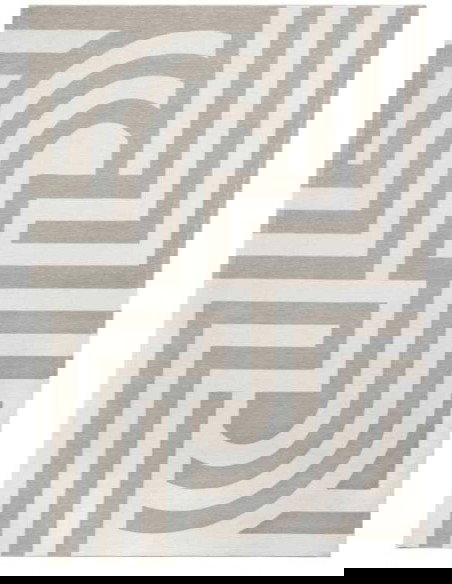 Tappeto moderno lavabile in lavatrice Tiffany Beige - Collezione Art Deco - Carpet Decor - Turchia