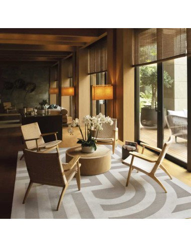 Tappeto moderno lavabile in lavatrice Tiffany Beige - Collezione Art Deco - Carpet Decor - Turchia