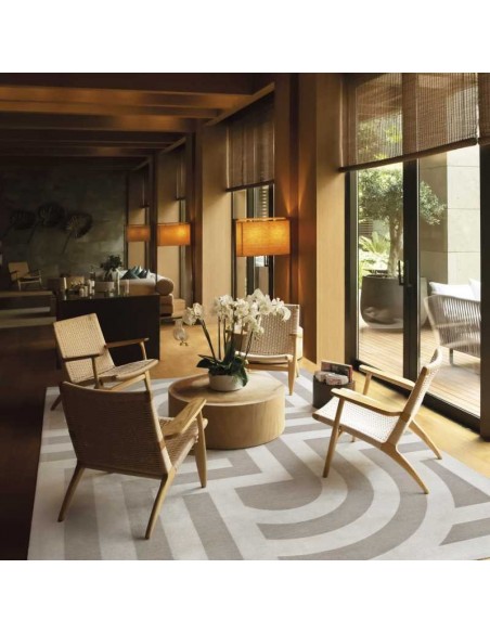 Tappeto moderno lavabile in lavatrice Tiffany Beige - Collezione Art Deco - Carpet Decor - Turchia