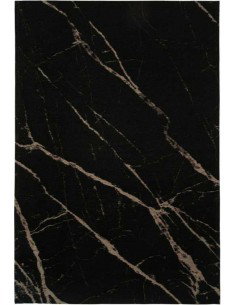 Tappeto moderno lavabile in lavatrice Pietra Black Honey collezione Stone Carpet Decor 160x230 200x300 72% poliestere 28% cotone