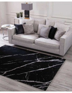 Tappeto moderno lavabile in lavatrice Pietra Black Honey collezione Stone Carpet Decor 160x230 200x300 72% poliestere 28% cotone 2