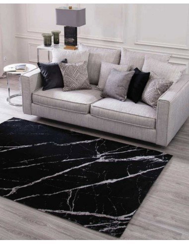 Tappeto moderno lavabile in lavatrice Pietra Black Honey collezione Stone Carpet Decor 160x230 200x300 72% poliestere 28% cotone