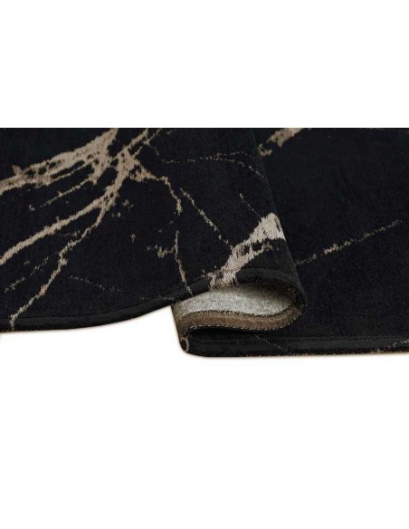 Tappeto moderno lavabile in lavatrice Pietra Black Honey collezione Stone Carpet Decor 160x230 200x300 72% poliestere 28% cotone