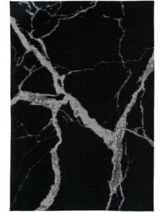 Tappeto moderno lavabile in lavatrice Statuario Black collezione Stone Carpet Decor 160x230 200x300 72% poliestere 28% cotone pr