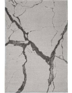 Tappeto moderno lavabile in lavatrice Statuario Light Grey - Collezione Stone by Carpet Decor - 72% poliestere 28% cotone - Prov