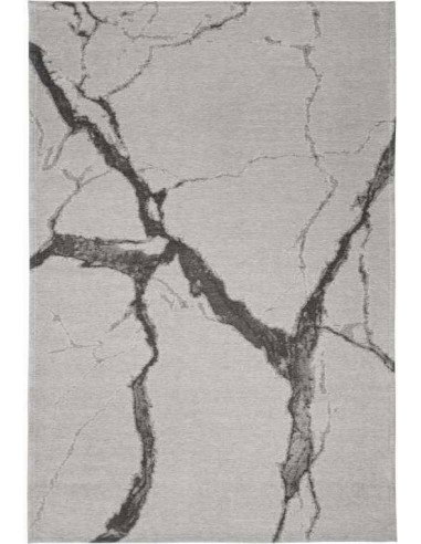 Tappeto moderno lavabile in lavatrice Statuario Light Grey - Collezione Stone by Carpet Decor - 72% poliestere 28% cotone - Prov