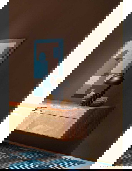 Tappeto moderno Admiral Blue - Collezione Hand Made - Carpet Decor - 160x230 cm - 30% lana 60% viscosa 10% cotone - Fatto a mano