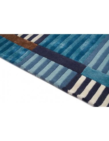 Tappeto moderno Admiral Blue - Collezione Hand Made - Carpet Decor - 160x230 cm - 30% lana 60% viscosa 10% cotone - Fatto a mano