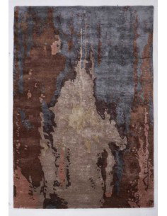 Tappeto moderno Alsana Purple, collezione Hand Made, 100% viscosa, fatto a mano, India.