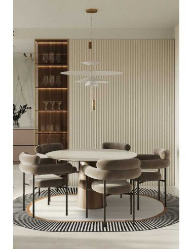 Tappeto moderno Amber Beige Oval - Collezione Hand Made - Carpet Decor - 70% viscosa 20% lana 10% cotone - Fatto a mano in India