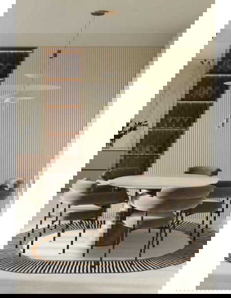 Tappeto moderno Amber Beige Oval - Collezione Hand Made - Carpet Decor - 70% viscosa 20% lana 10% cotone - Fatto a mano in India