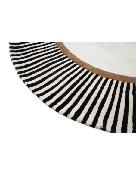 Tappeto moderno Amber Beige Oval - Collezione Hand Made - Carpet Decor - 70% viscosa 20% lana 10% cotone - Fatto a mano in India