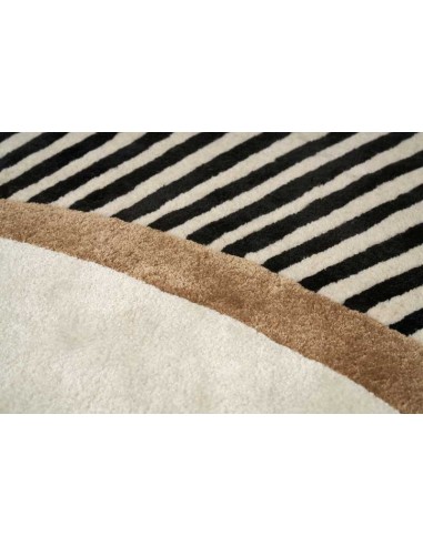 Tappeto moderno Amber Beige Oval - Collezione Hand Made - Carpet Decor - 70% viscosa 20% lana 10% cotone - Fatto a mano in India