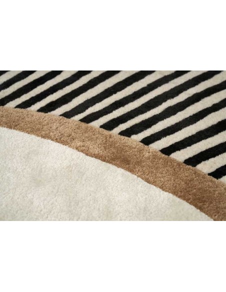 Tappeto moderno Amber Beige Oval - Collezione Hand Made - Carpet Decor - 70% viscosa 20% lana 10% cotone - Fatto a mano in India