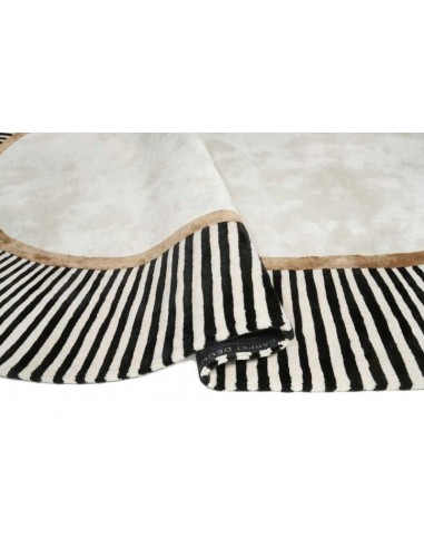 Tappeto moderno Amber Beige Oval - Collezione Hand Made - Carpet Decor - 70% viscosa 20% lana 10% cotone - Fatto a mano in India