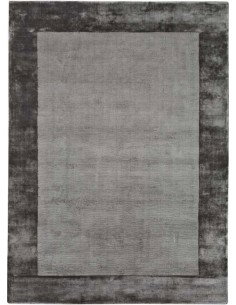 Tappeto moderno Aracelis Steel Grey - Collezione Hand Made - Carpet Decor - 100% viscosa - Fatto a mano - India - 160x230, 200x3