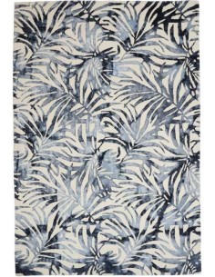Tappeto moderno Botanica Blue - Collezione Hand Made - Carpet Decor - 55% viscosa 45% lana - Fatto a mano in India - 160x230, 20