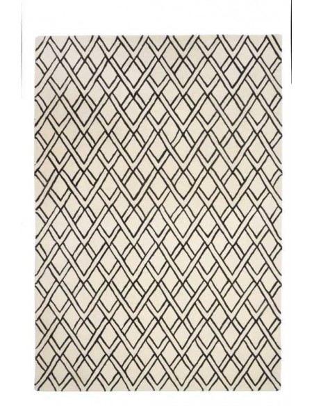 Tappeto moderno Brooklyn Black - Collezione Hand Made - Carpet Decor - 100% lana - Fatto a mano - India - 160x230, 200x300 cm