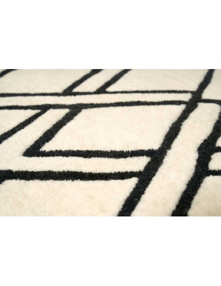 Tappeto moderno Brooklyn Black - Collezione Hand Made - Carpet Decor - 100% lana - Fatto a mano - India - 160x230, 200x300 cm