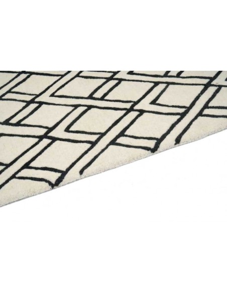 Tappeto moderno Brooklyn Black - Collezione Hand Made - Carpet Decor - 100% lana - Fatto a mano - India - 160x230, 200x300 cm