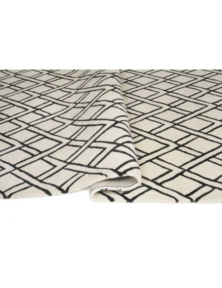 Tappeto moderno Brooklyn Black - Collezione Hand Made - Carpet Decor - 100% lana - Fatto a mano - India - 160x230, 200x300 cm