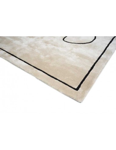 Tappeto moderno Cats Ivory - Collezione Hand Made - Carpet Decor - 95% viscosa 5% lana - Fatto a mano in India - 160x230, 200x30