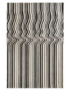 Tappeto moderno Draft Black, collezione Hand Made, 75% lana 15% viscosa 10% cotone, fatto a mano, India.