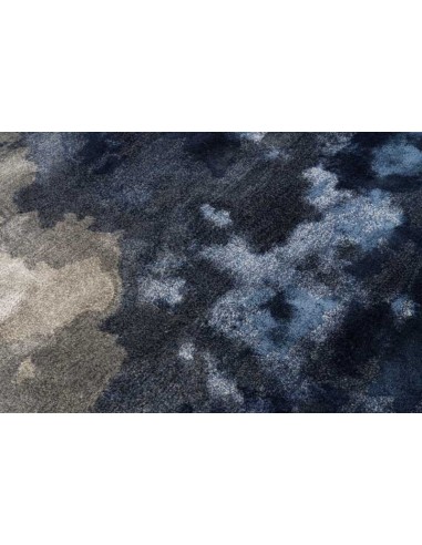 Tappeto moderno Escape Blue, collezione Hand Made, 100% viscosa, fatto a mano, India.