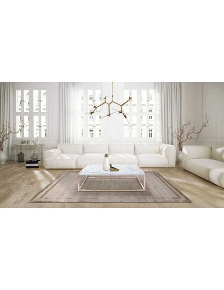 Tappeto moderno Frame Paloma, collezione Hand Made, 100% viscosa, fatto a mano, India.