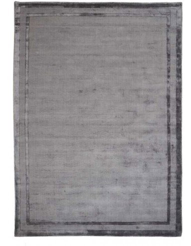 Tappeto moderno Frame Steel Grey - Collezione Hand Made - Carpet Decor - 100% viscosa - Fatto a mano - India - 160x230, 200x300 